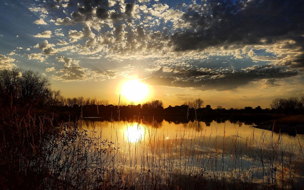 A sunset at Rock Run Preserve.