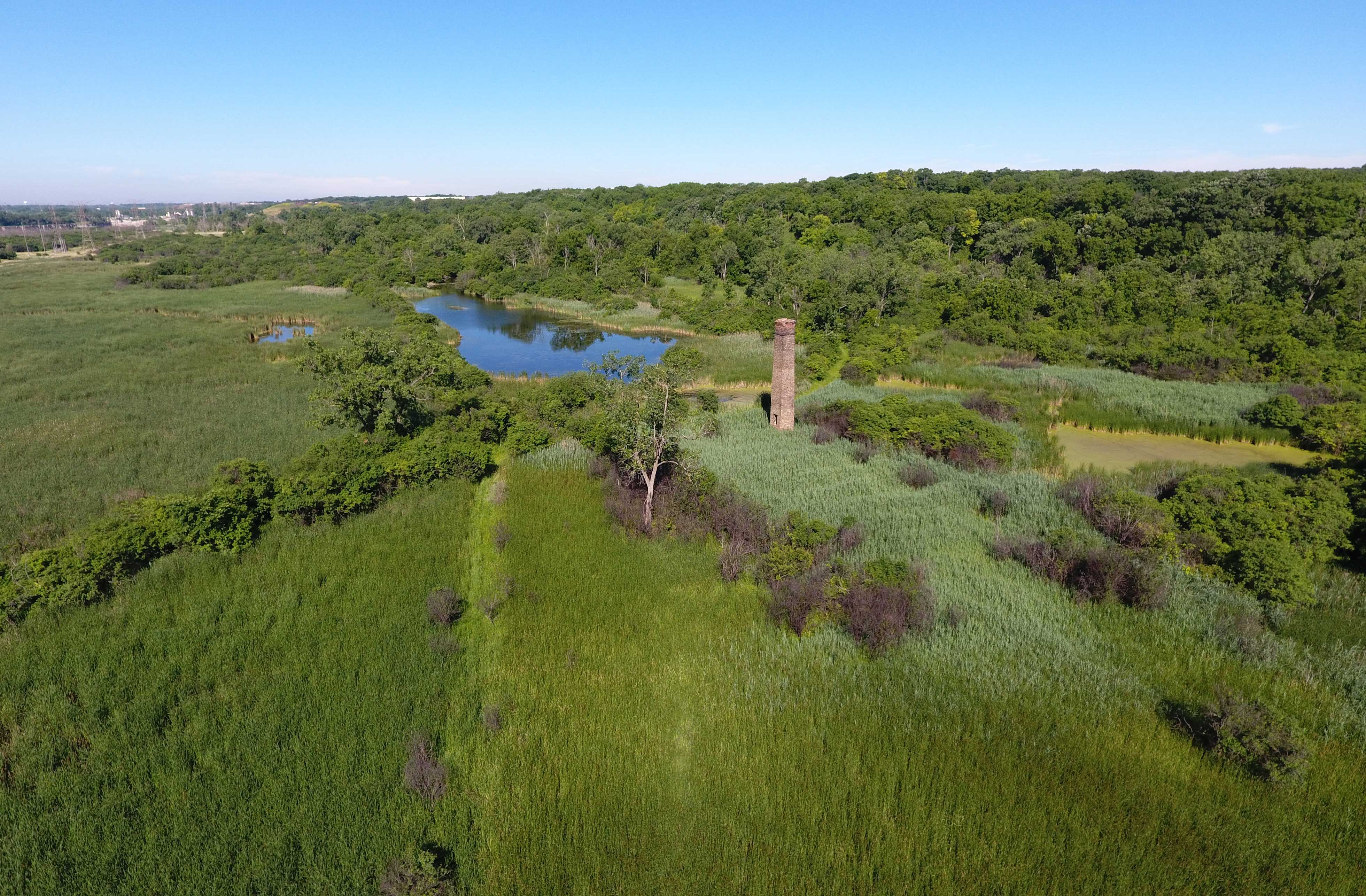 Aerial view of Keepataw Preserve.