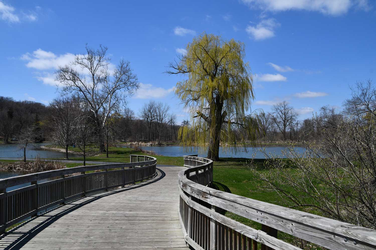 The bridge at Hidden Lakes.