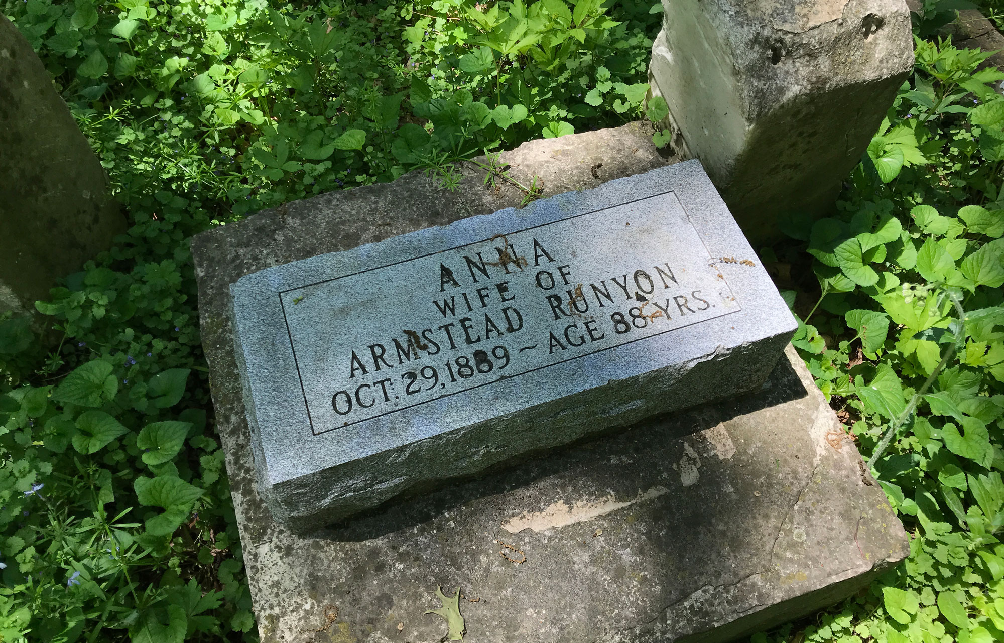 Close-up of a gravestone.