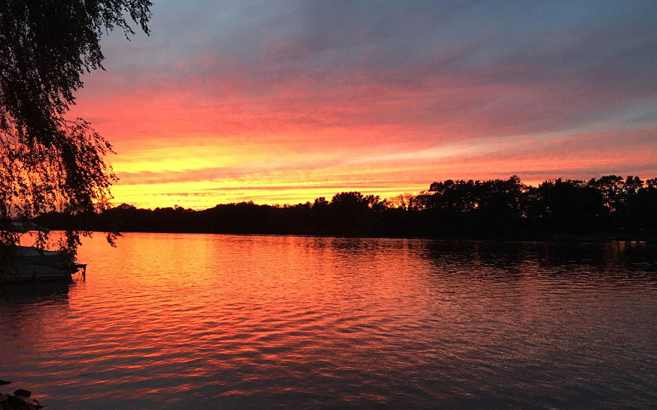 A sunset at McKinley Woods.