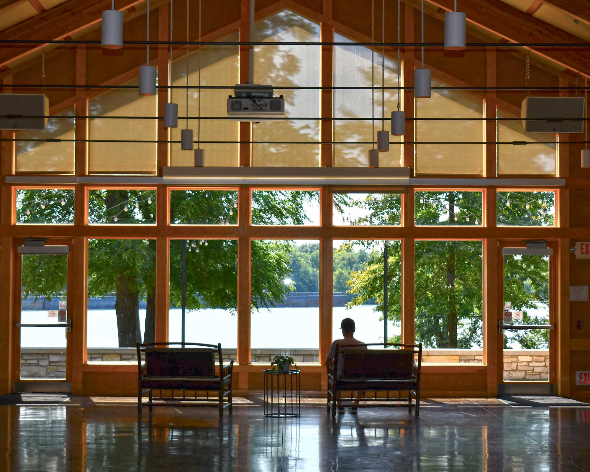 Interior view of grand hall at Four Rivers