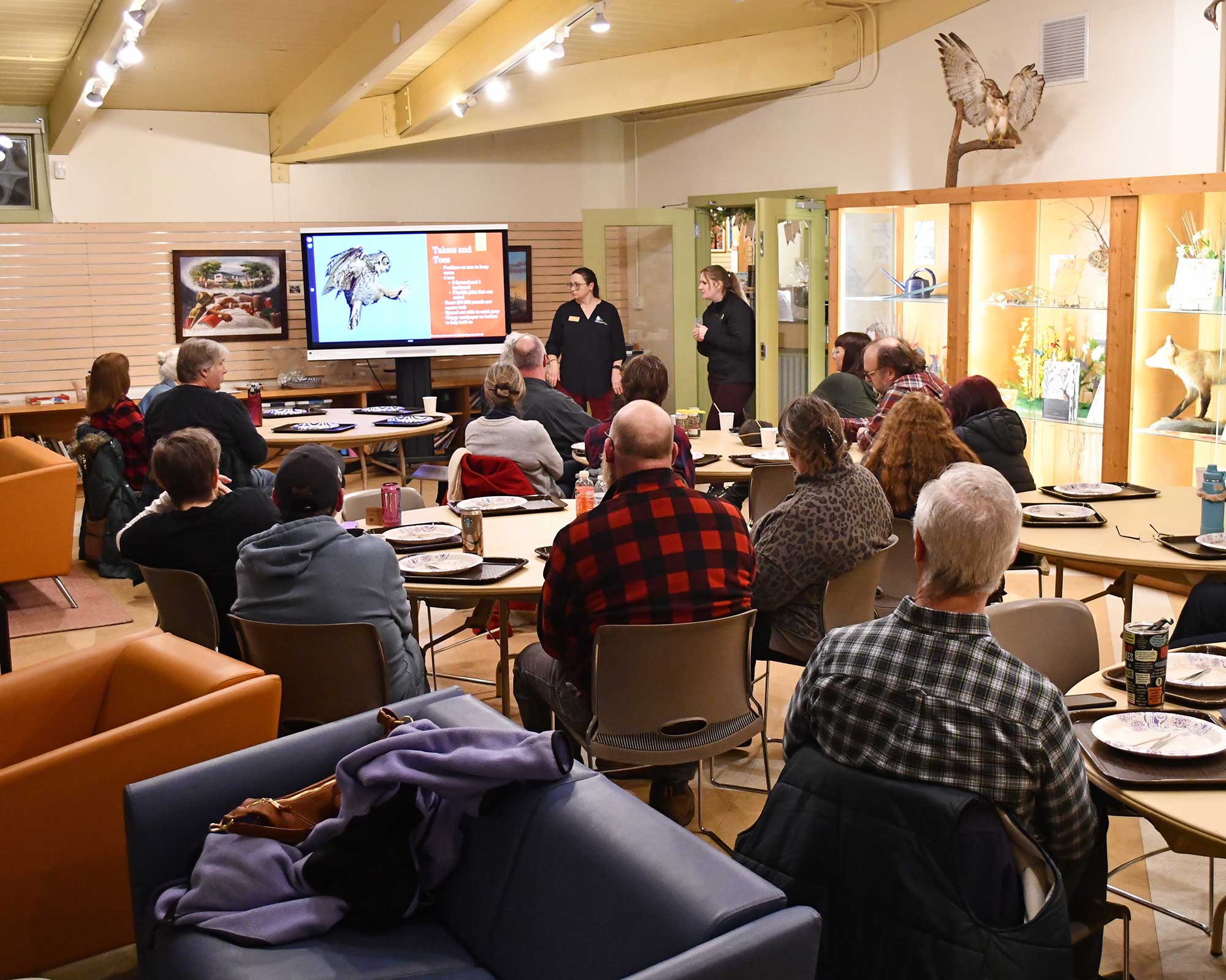 Interior view of meeting room at Plum Creek Nature Center