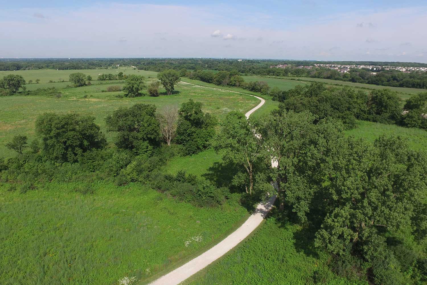 An aerial view of the trail.