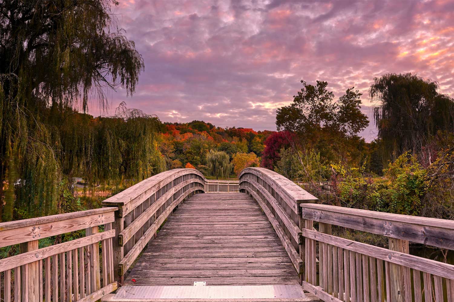 The bridge at Hidden Lakes.