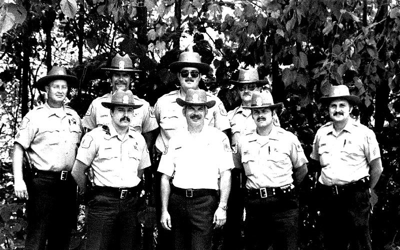 Chief Rich Law and some of the first Forest Preserve officers.